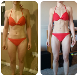 Before and after picture of Deborah Vickers